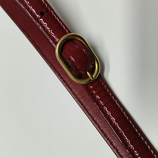 Bright Bit Patent Leather Red