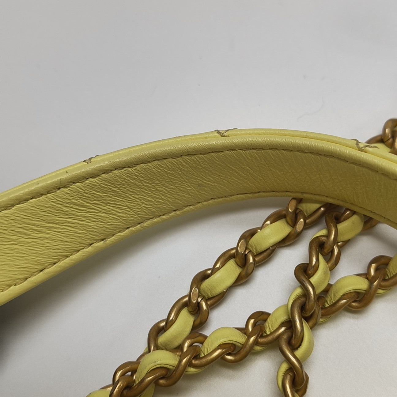 Quilted Lambskin Shoulder Bag Yellow