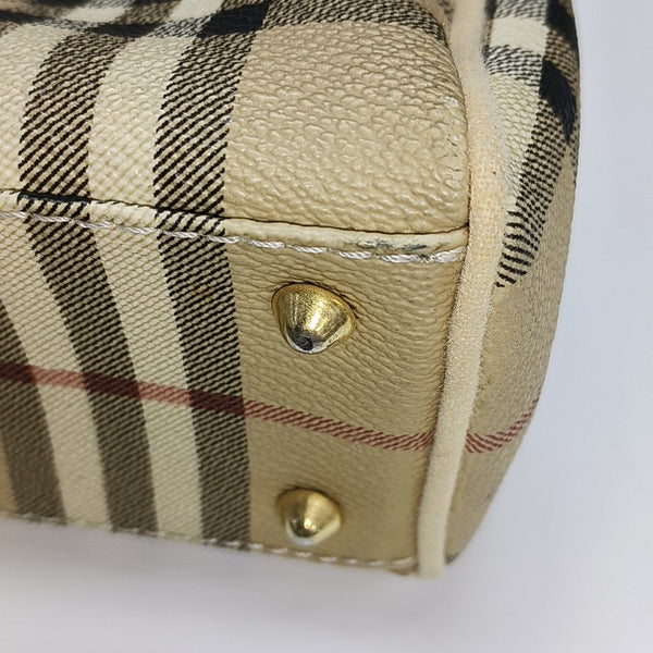 Coated Canvas Tote Bag Brown