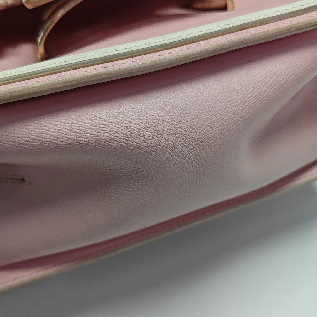 Leather Shoulder Bag Pink