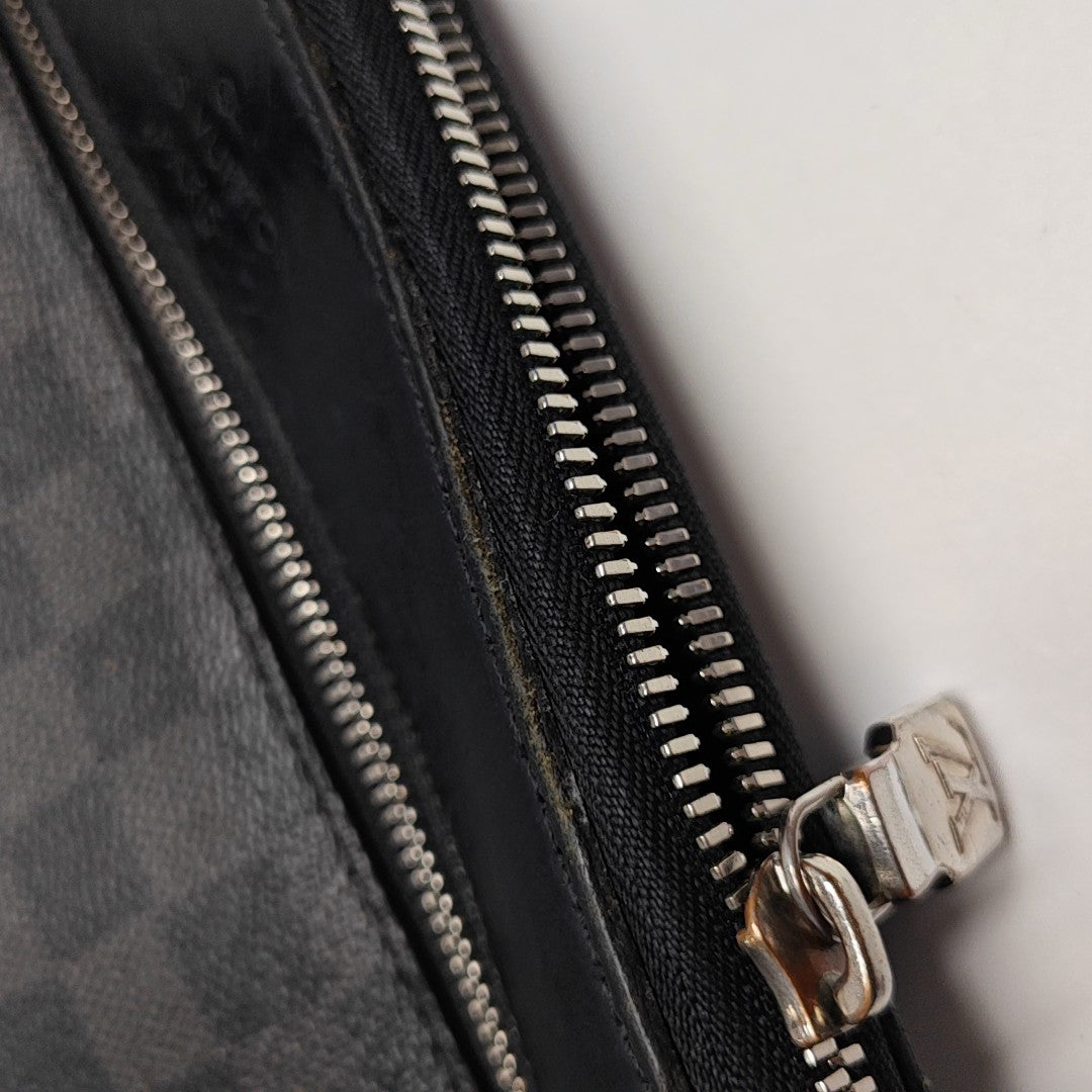 Damier Graphite Coated Canvas Crossbody Bag Gray