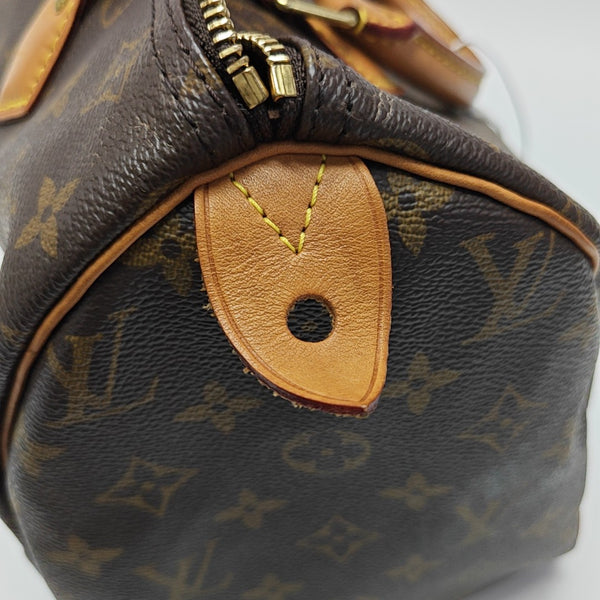 SPEEDY 30 Monogram Coated Canvas Brown
