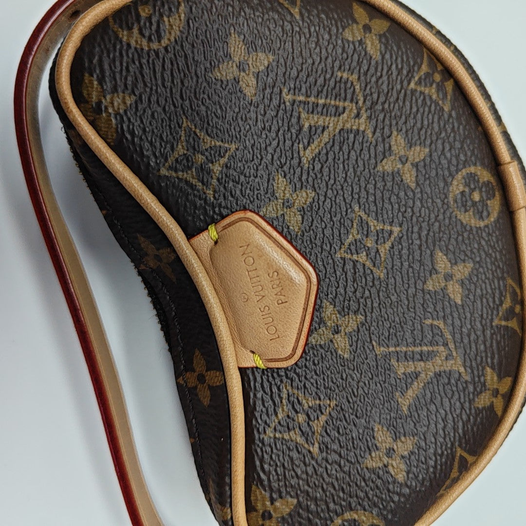 CROISSANT Monogram Coated Canvas Brown