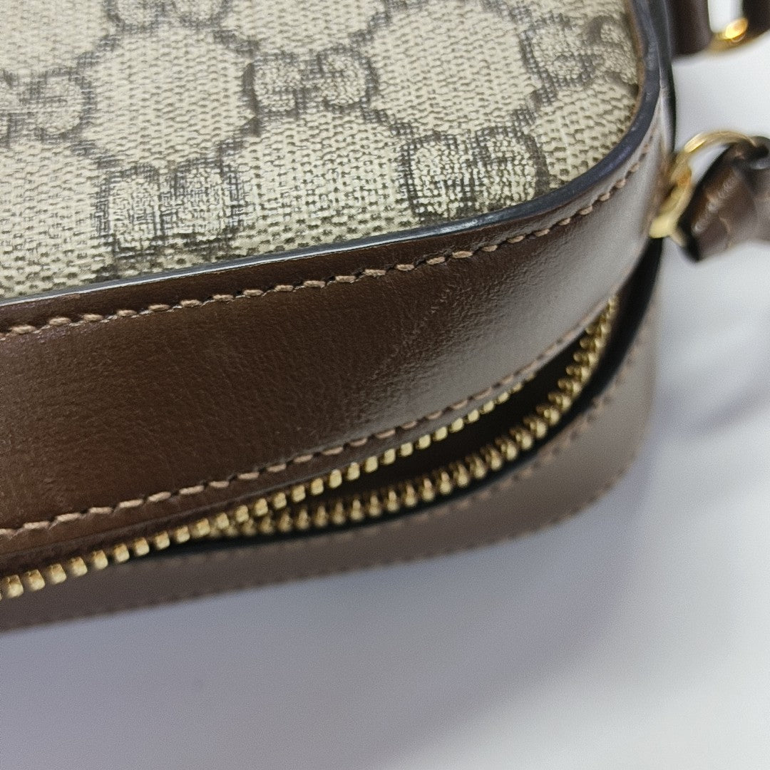 Horsebit 1955 Small Coated Canvas Beige