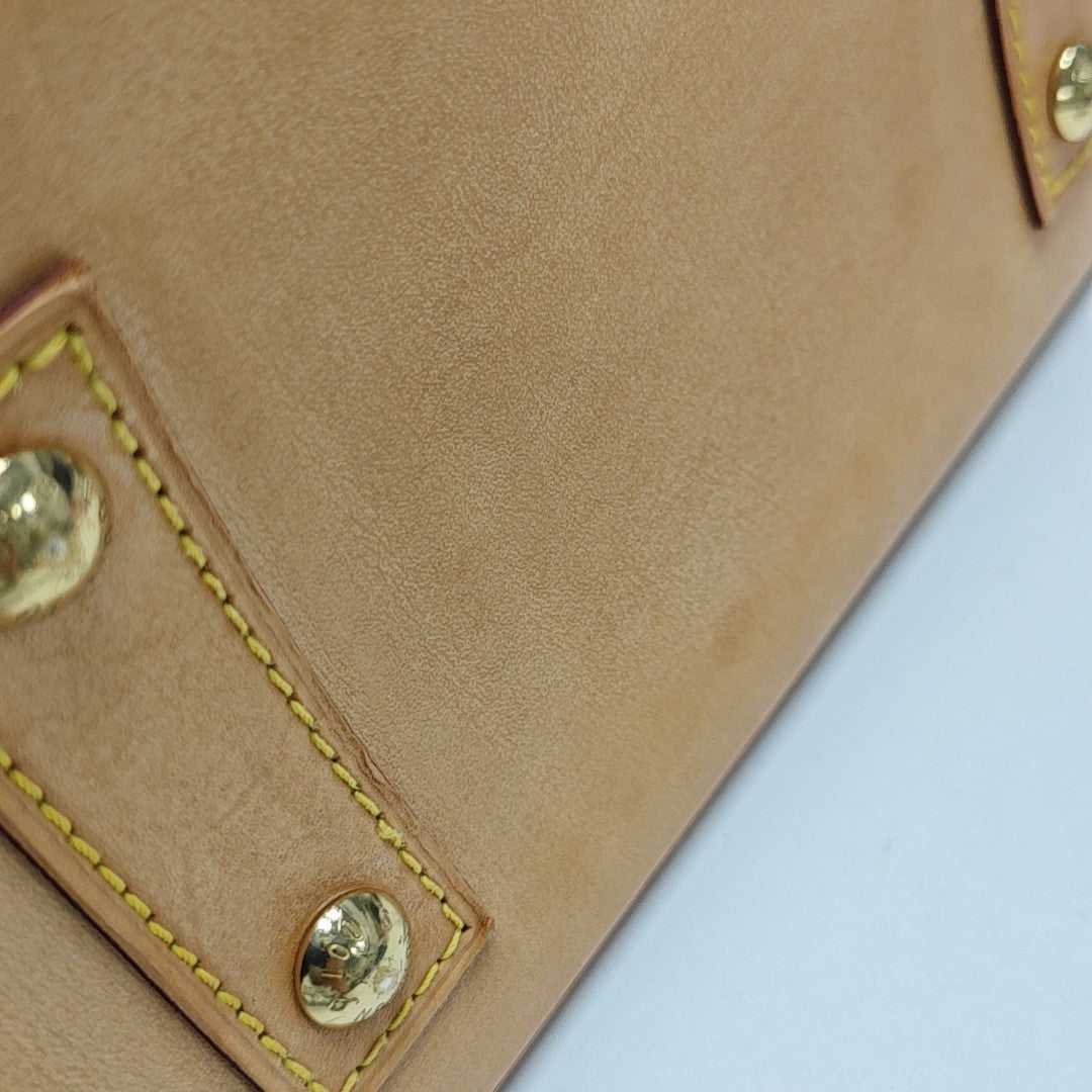 ALMA BB Monogram Coated Canvas Brown