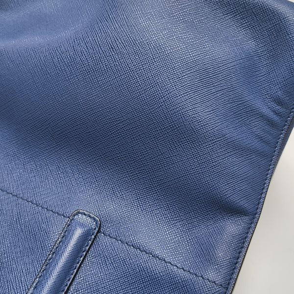 Calfskin Tote Bag Medium Blue