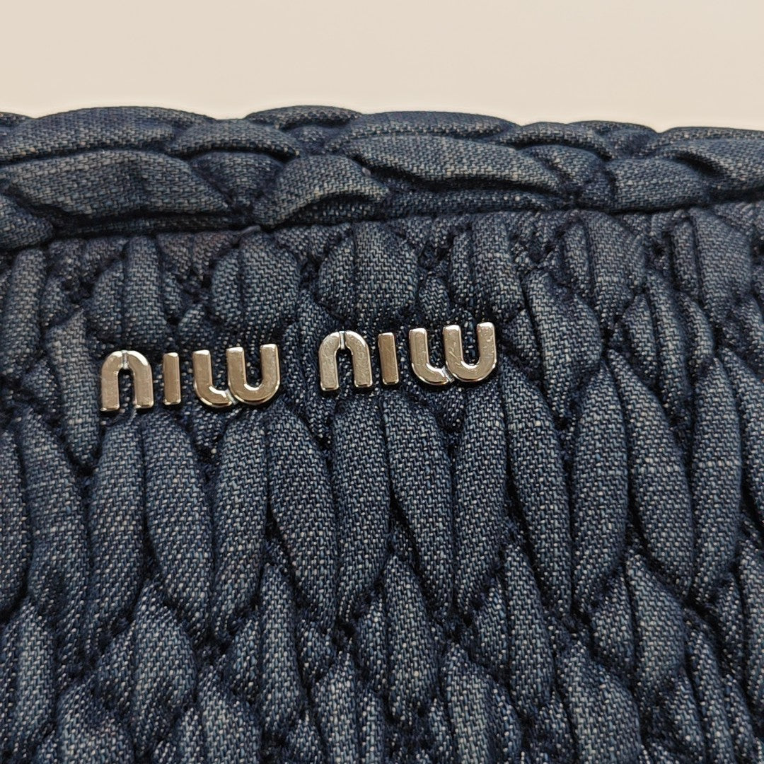 Crystal Quilted Denim Blue