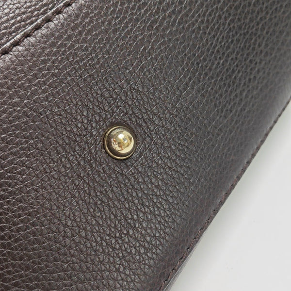 Calfskin Top Handle Bag Brown