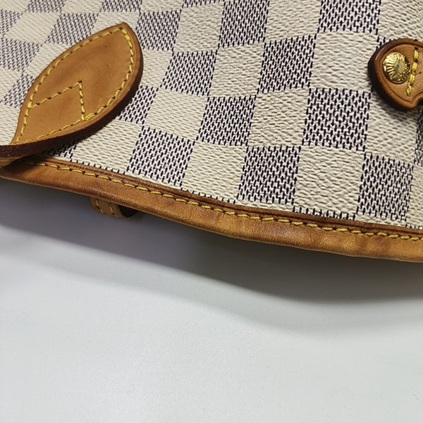 NEVERFULL GM Lona revestida Damier Azur Blanca