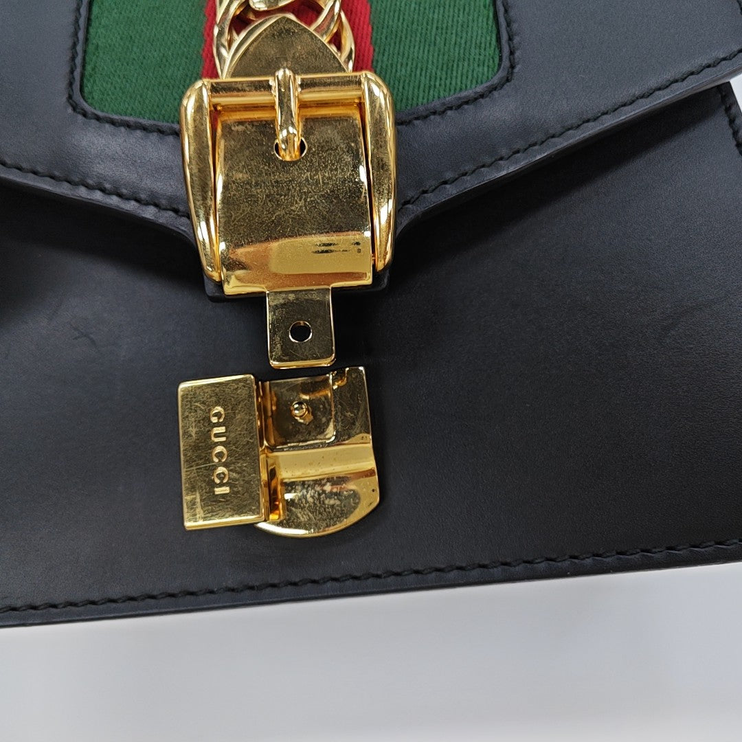 Sylvie Mini Calfskin Black