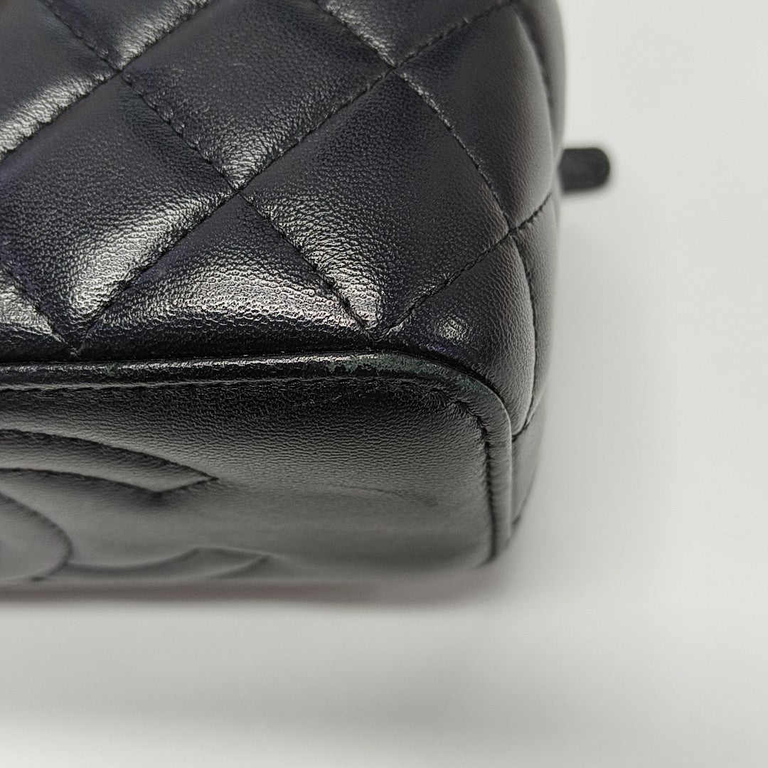 VANITY CASE Small Quilted Lambskin Black