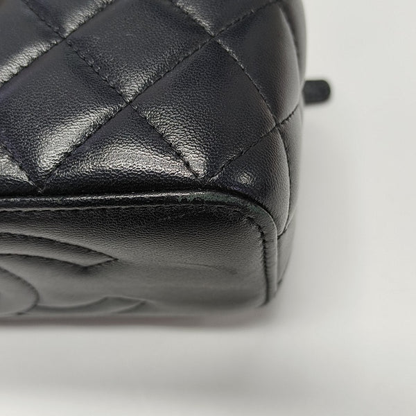 VANITY CASE Small Quilted Lambskin Black