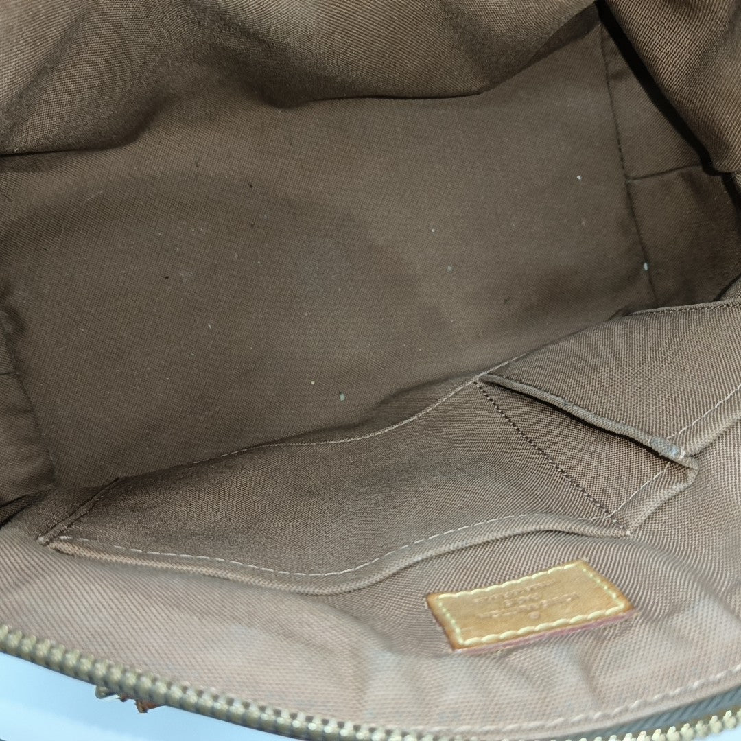 Monogram Coated Canvas Top Handle Bag Brown