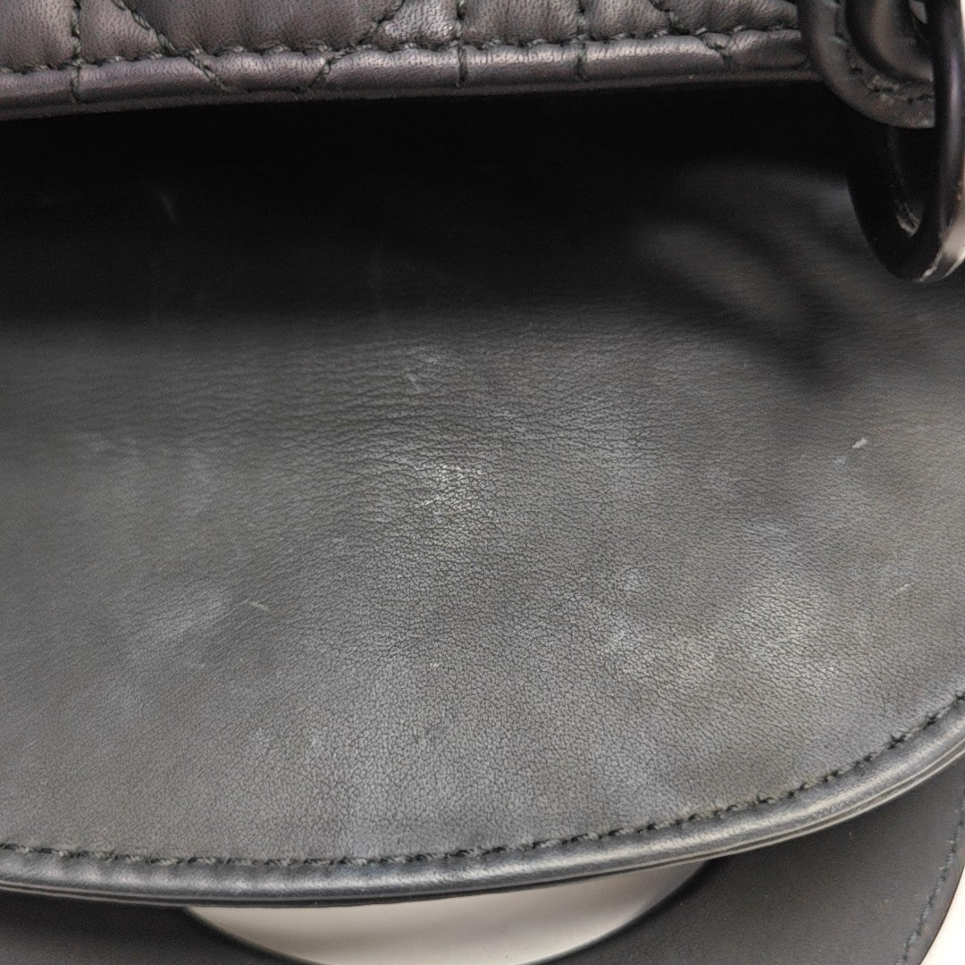 Lady Dior Mini Cannage Calfskin Black
