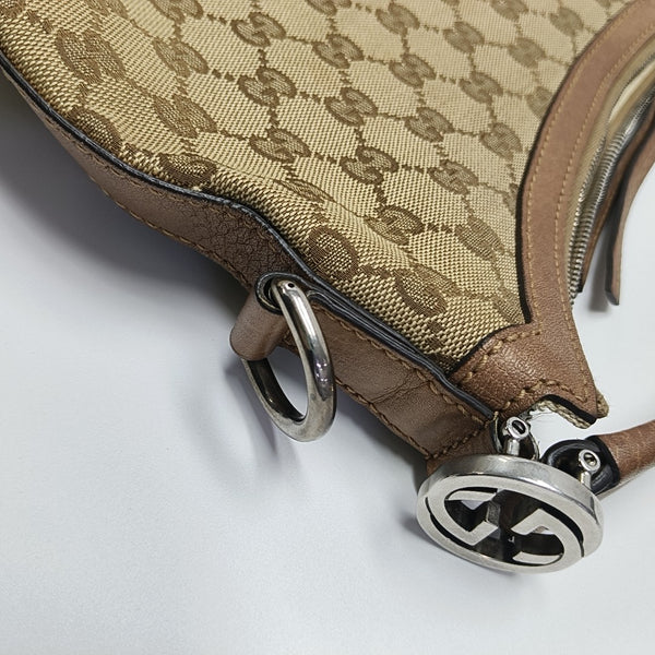 Monogram Canvas Shoulder Bag Beige