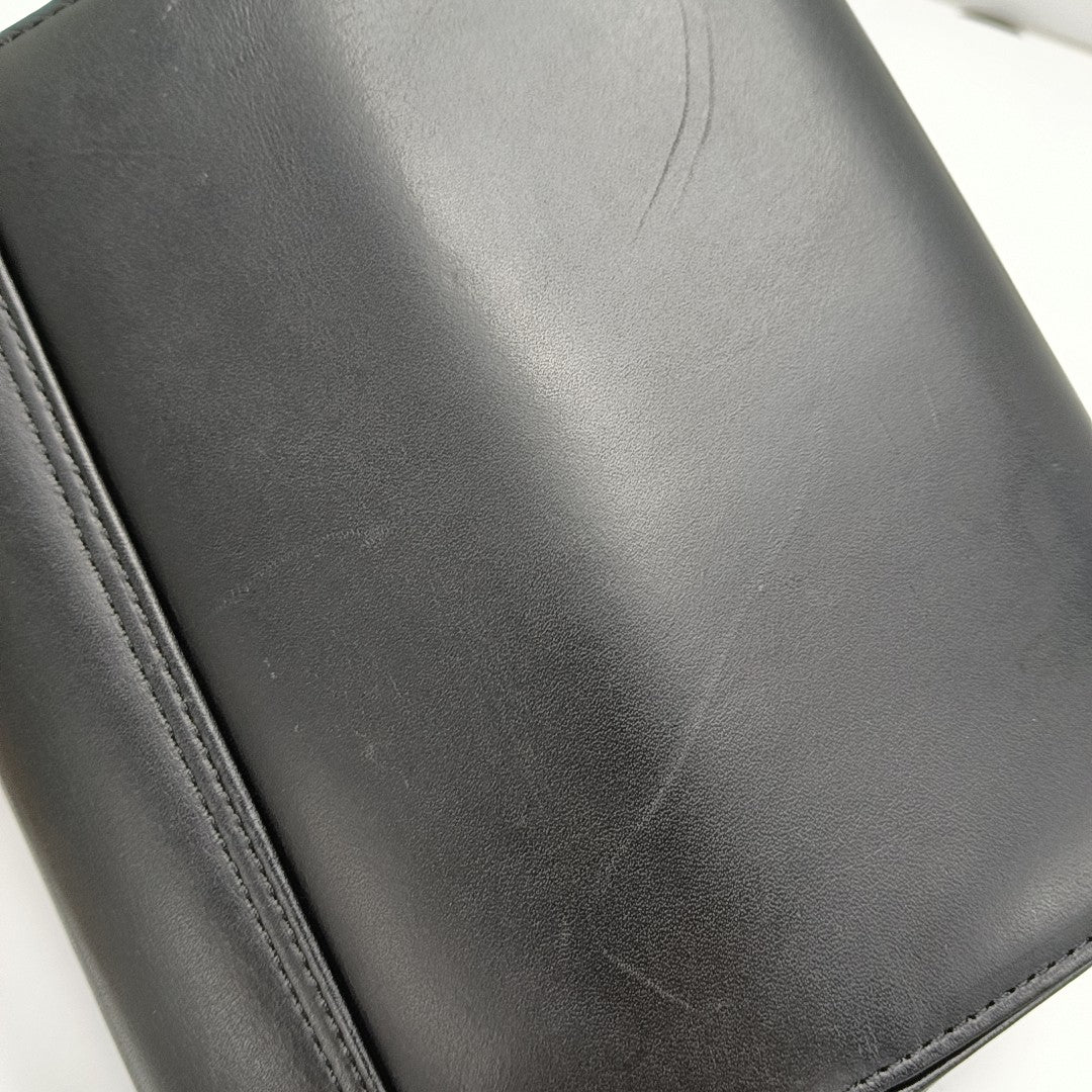 Calfskin Top Handle Bag Black