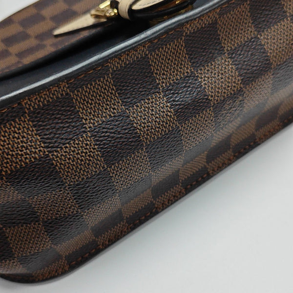 BEAUMARCHAIS Damier Ebene Coated Canvas Brown