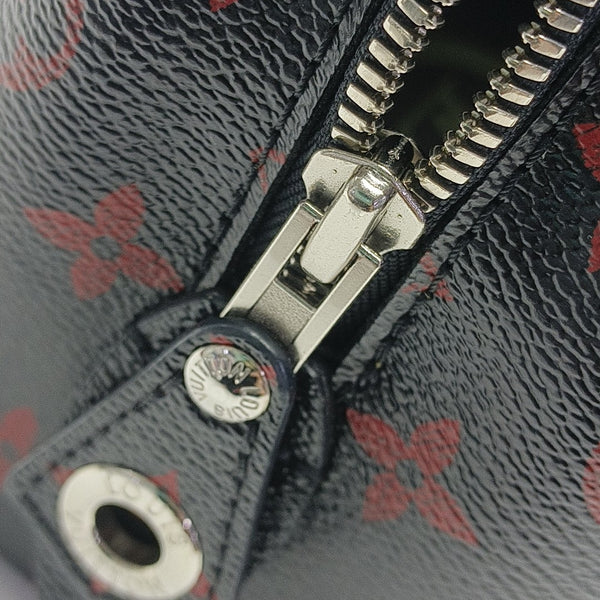 Monogram Coated Canvas Shoulder Bag Black