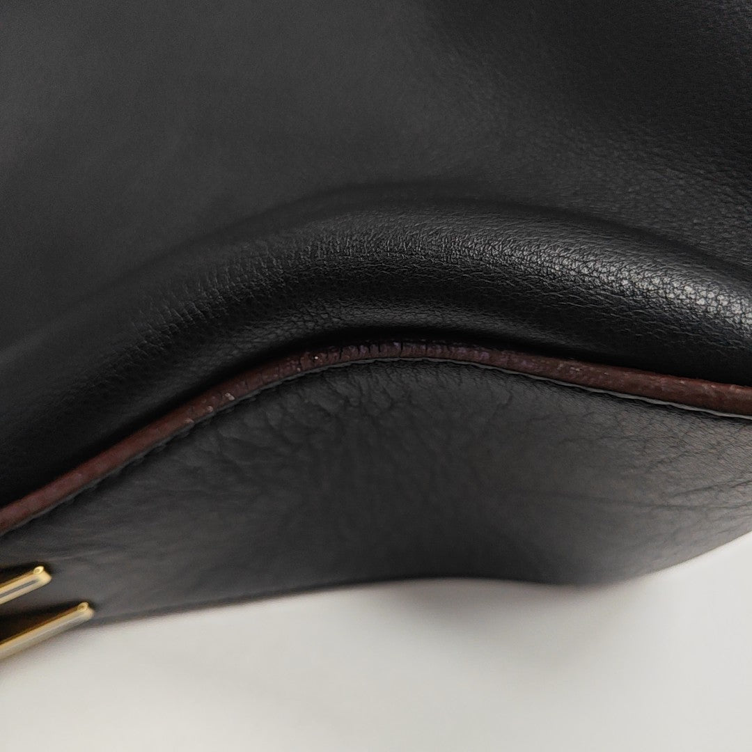 Calfskin Shoulder Bag Black