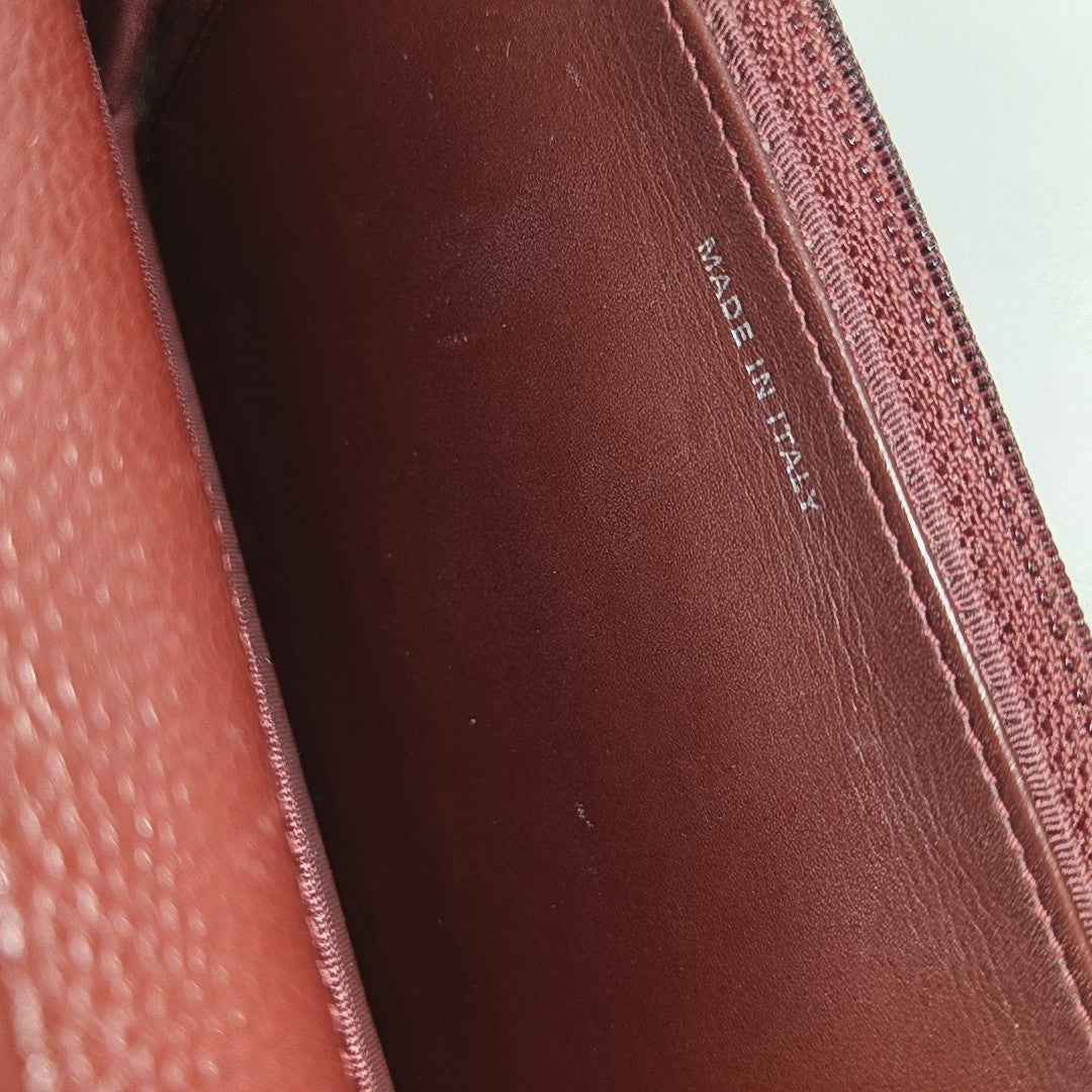WOC Quilted Grained Calfskin Red
