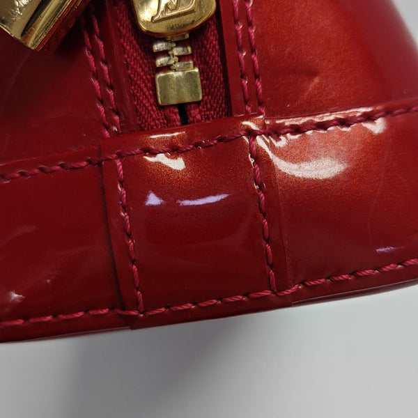 ALMA BB Monogram Patent Leather Red