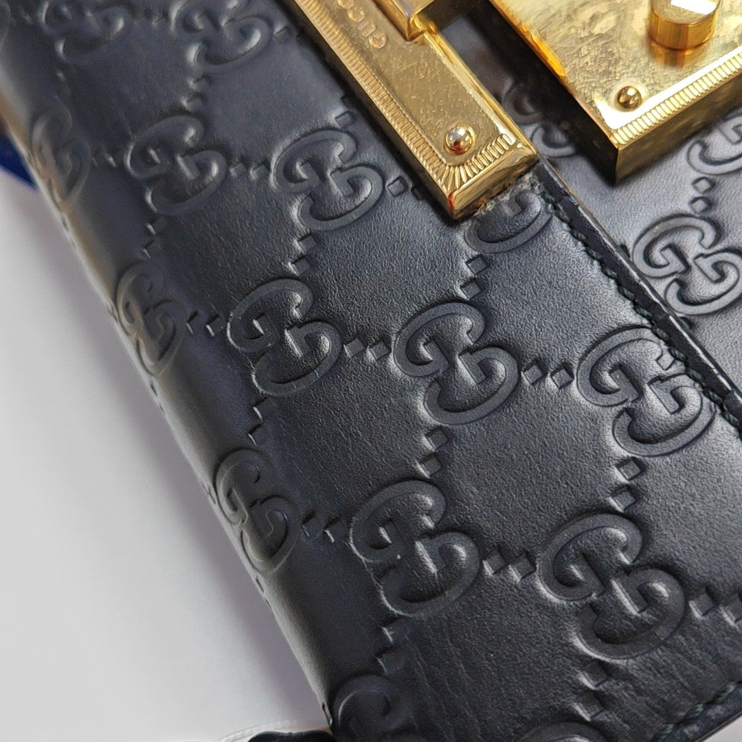 Padlock Small Monogram Calfskin Black