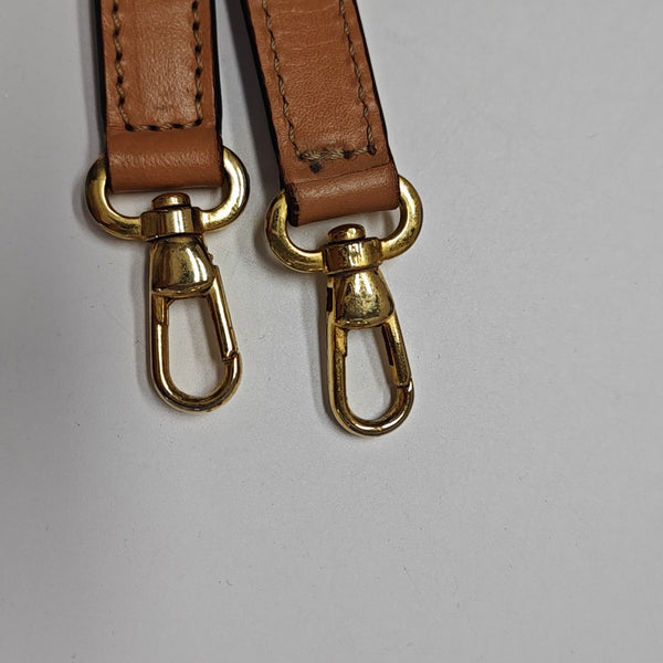 Coated Canvas Shoulder Bag Brown