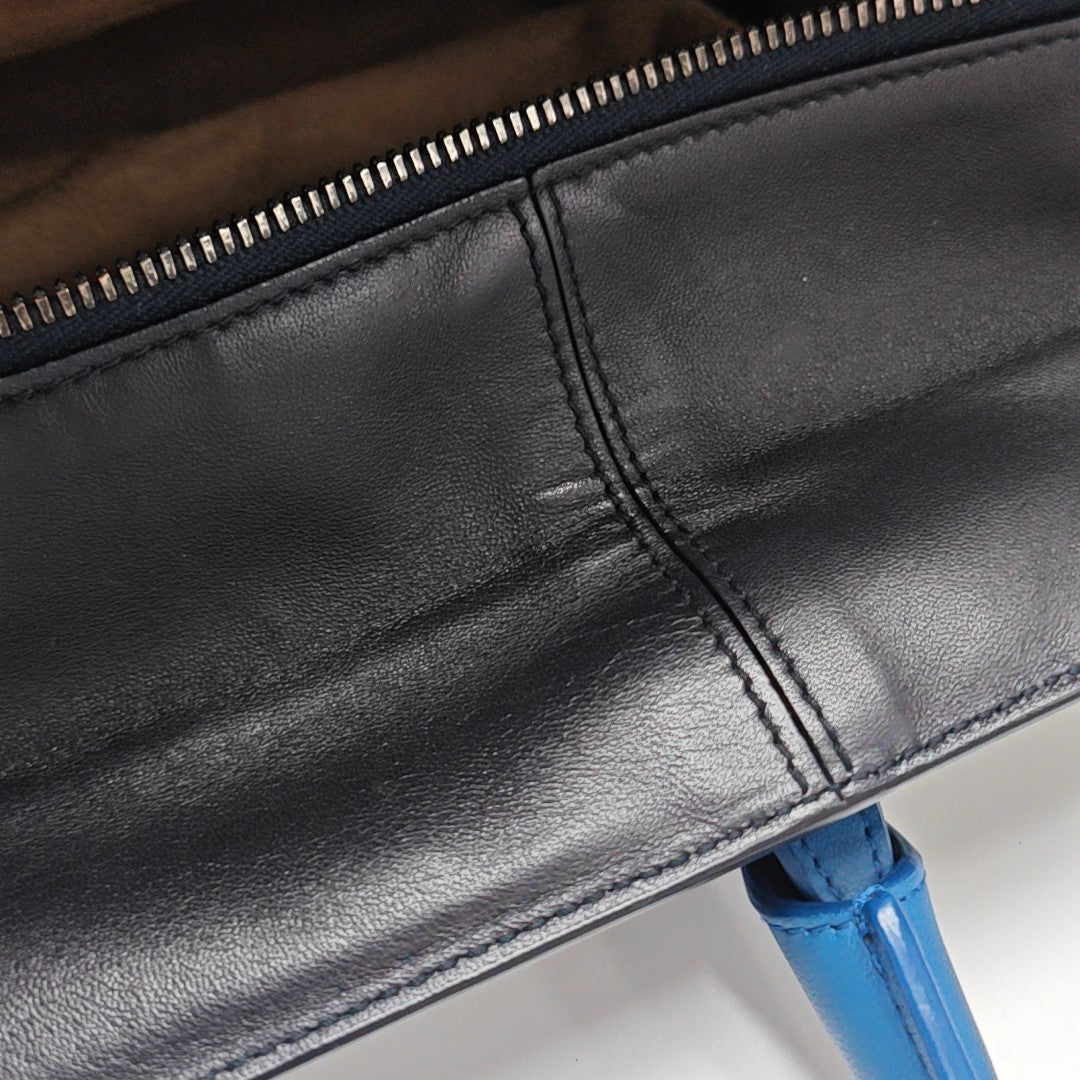 Calfskin Top Handle Bag Black