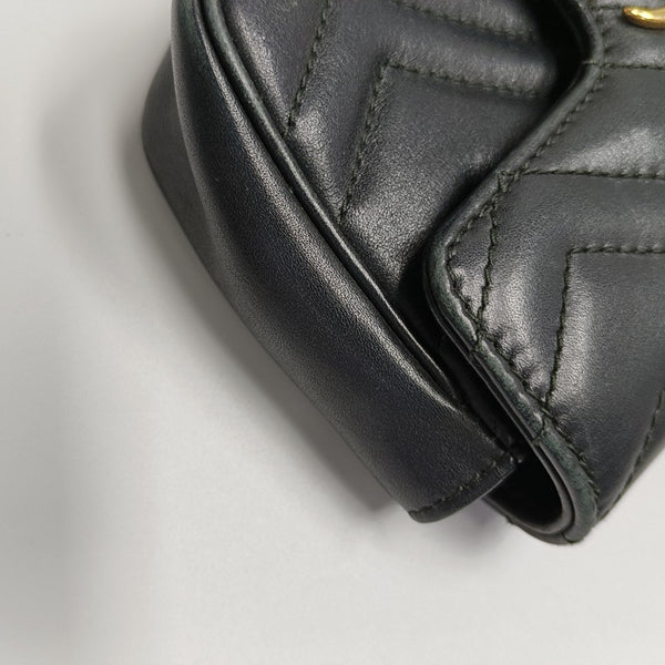 GG Marmont Mini Quilted Calfskin Black