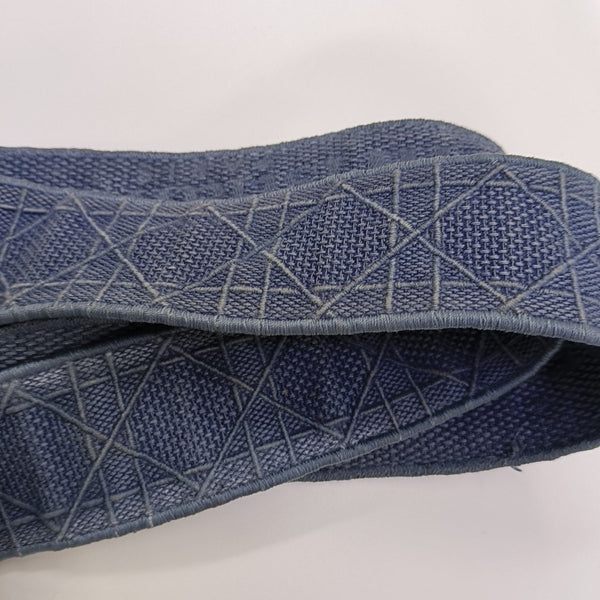 Lady D-Lite Medium Cannage Canvas Blue