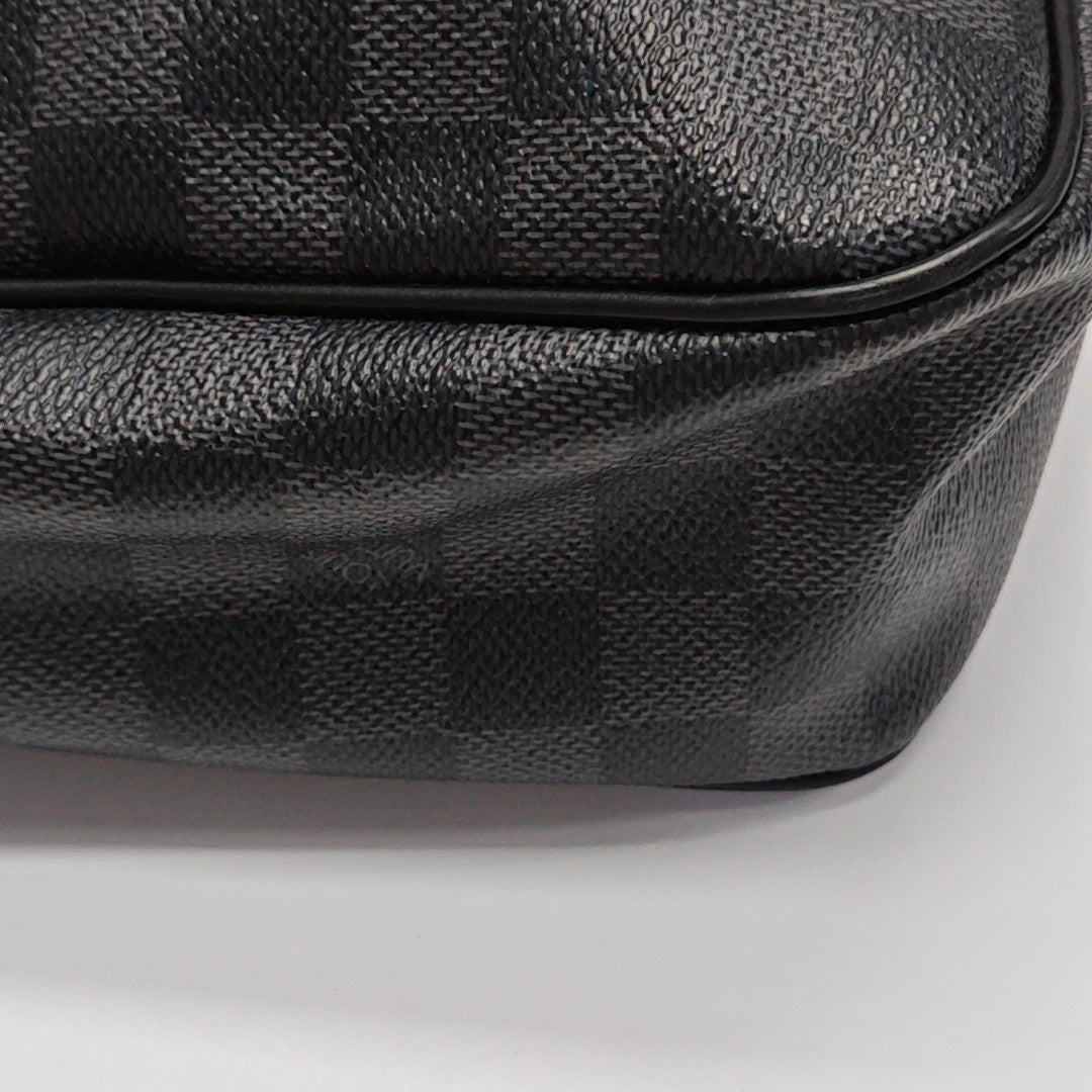DANIEL GM Damier Graphite Coated Canvas Gray