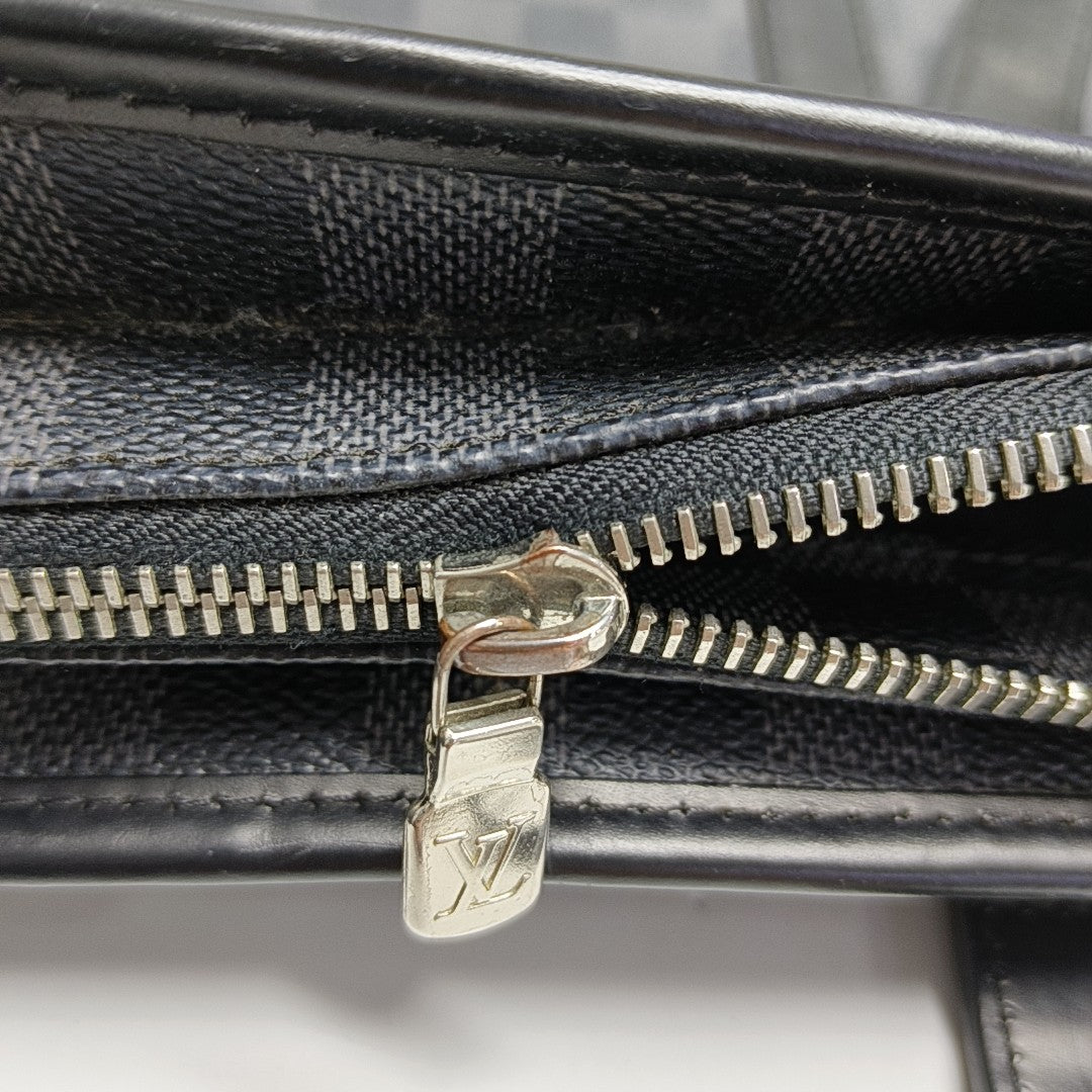 TADAO MM Damier Graphite Coated Canvas Gray