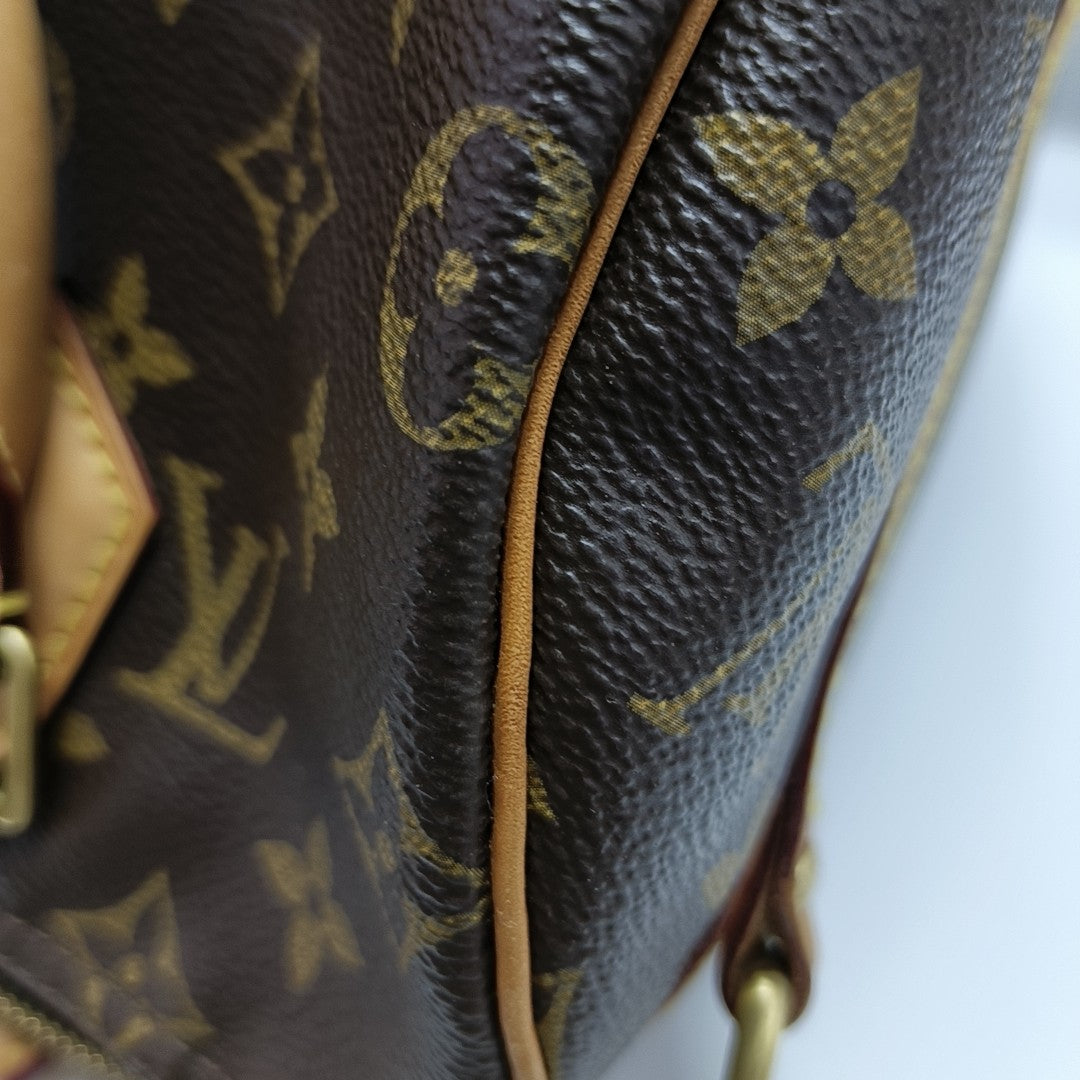 SPEEDY 25 Monogram Coated Canvas Brown