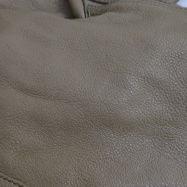 Leather Shoulder Bag Beige