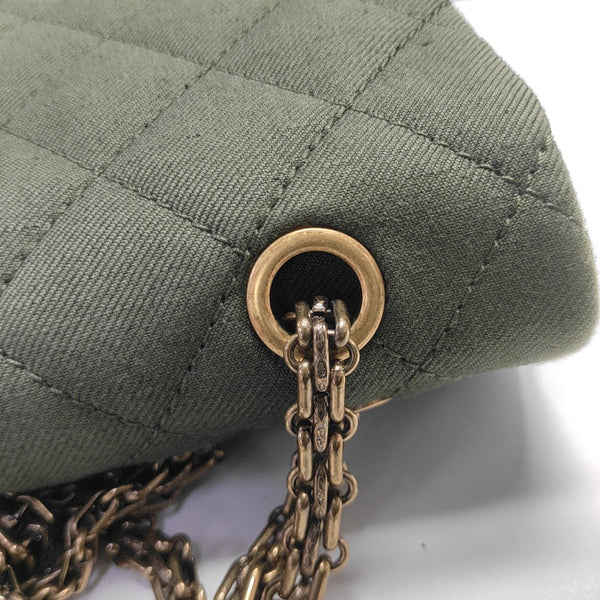 2.55 227 Quilted Canvas Green