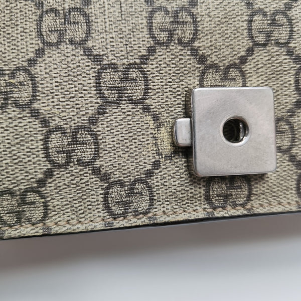 Dionysus Mini Monogram Coated Canvas Beige