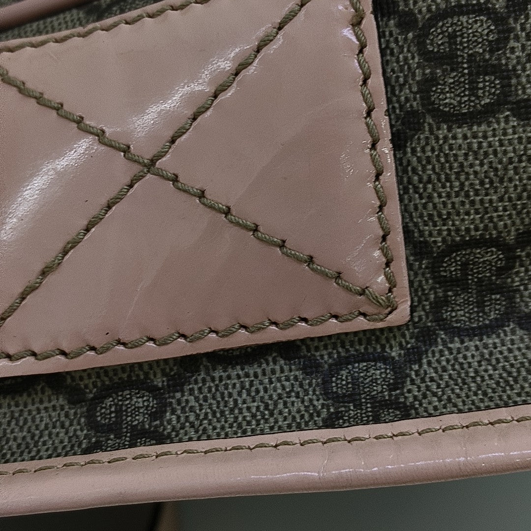 Monogram Coated Canvas Shoulder Bag Beige