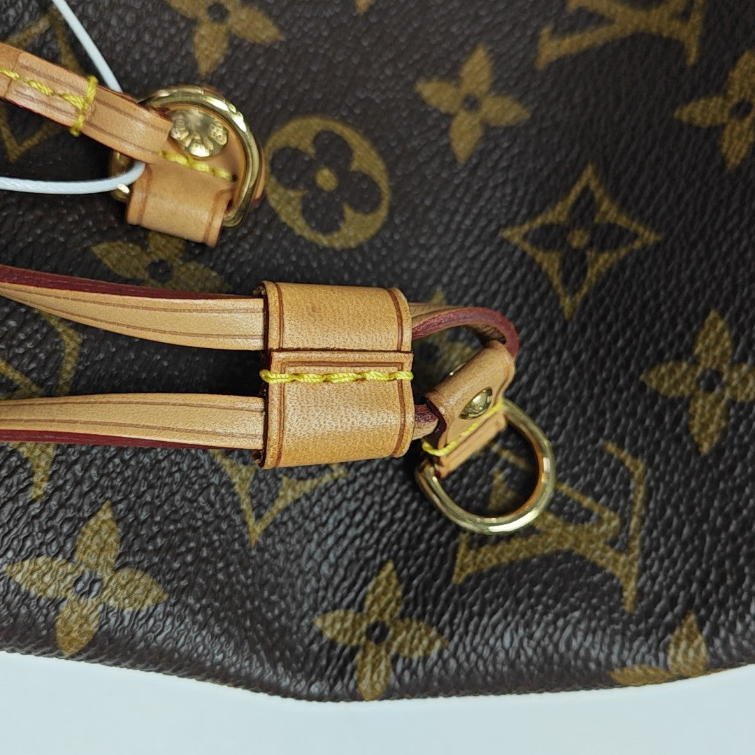 NEVERFULL MM Monogram Coated Canvas Brown