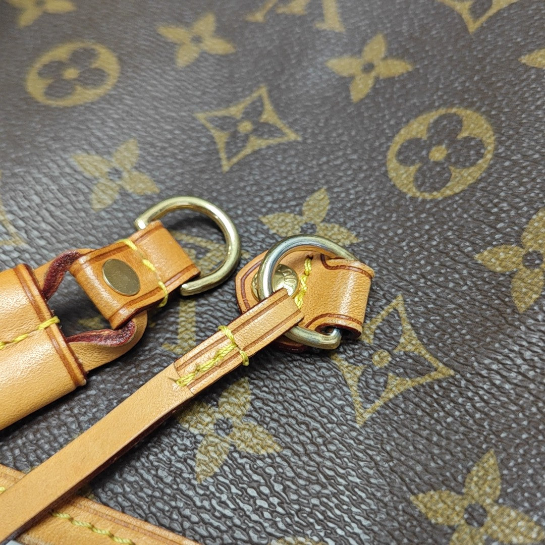 NEVERFULL GM Monogram Coated Canvas Brown