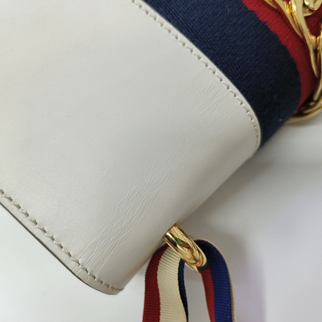 Sylvie Small Calfskin White
