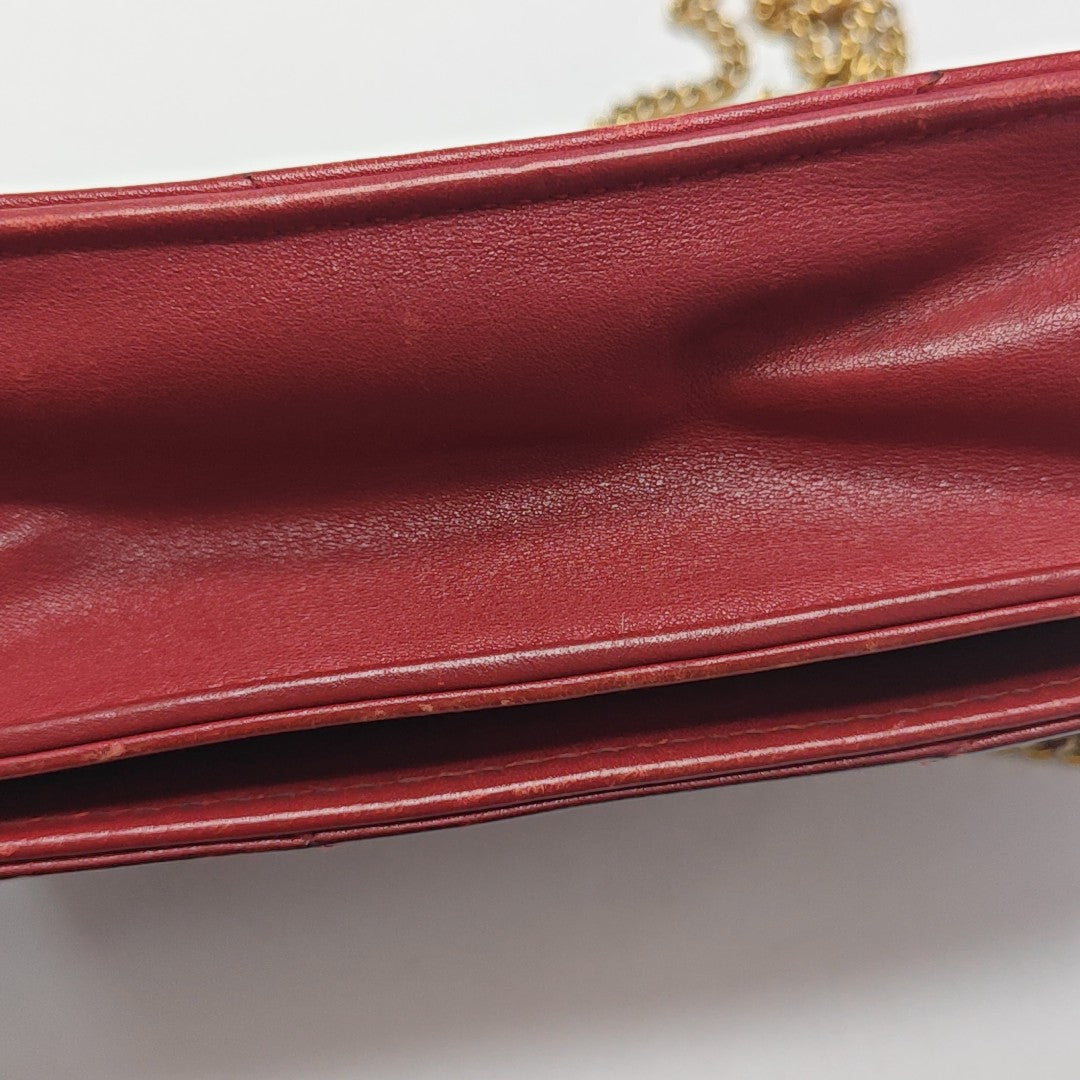 GG Marmont Super Mini Quilted Calfskin Red