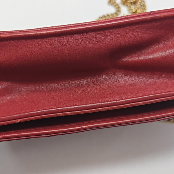 GG Marmont Super Mini Quilted Calfskin Red