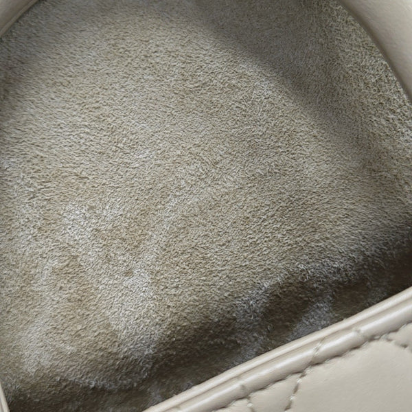 Lady Dior Small Cannage Lambskin Beige