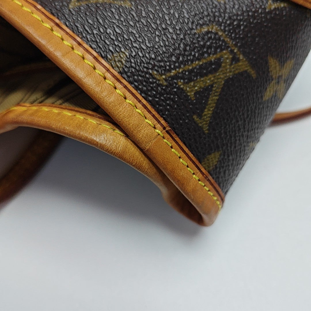NEVERFULL MM Monogram Coated Canvas Brown