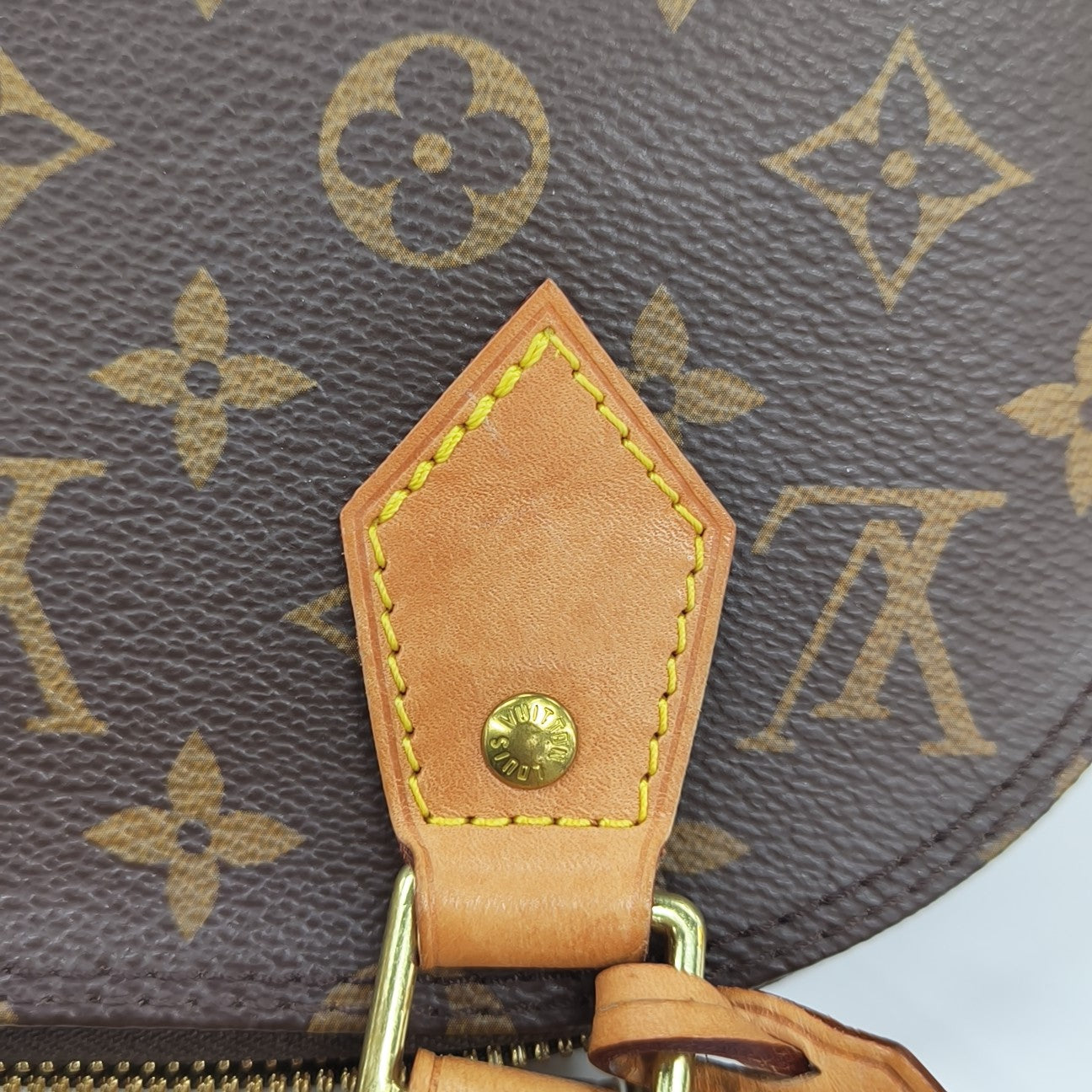 ALMA BB Monogram Coated Canvas Brown