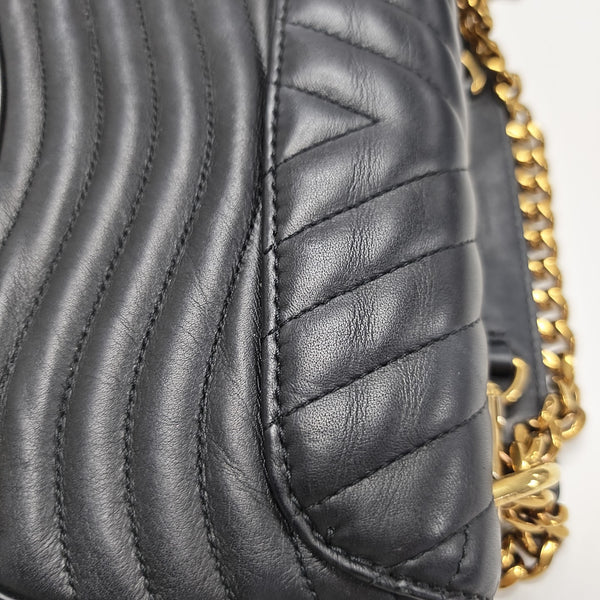 NEW WAVE PM Quilted Calfskin Black