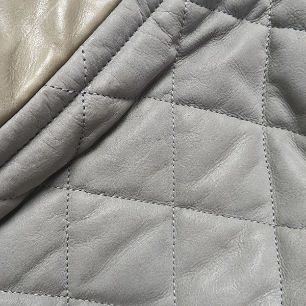 THE MIX Large Quilted Calfskin Gray