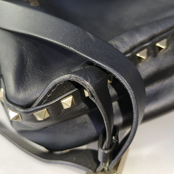 Rockstud Calfskin Black