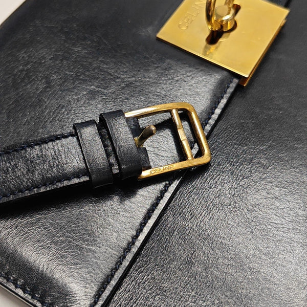 Calfskin Shoulder Bag Blue