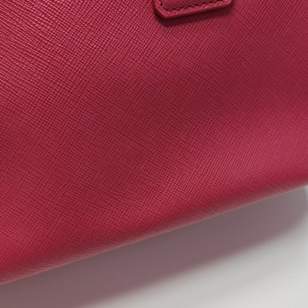 Galleria Small Saffiano Calfskin Red